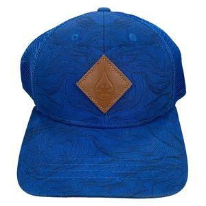 Kind Design Blue Red & Brown Leather Patch Logo Adjustable Snapback Hat